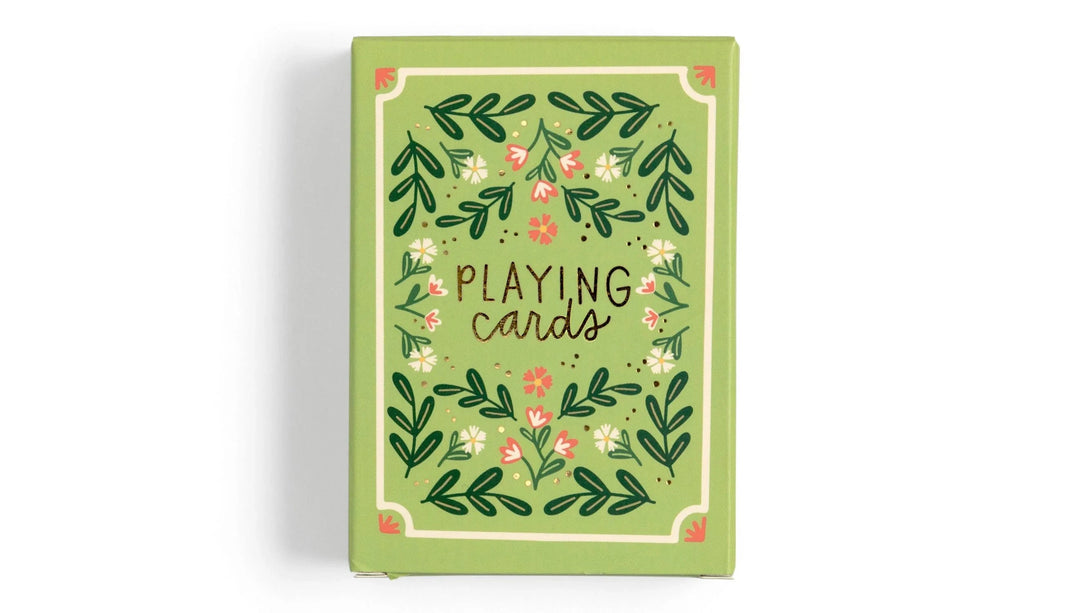 Green Floral Deck of Playing Cards Playing Cards Pippi Post 
