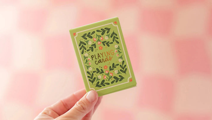 Green Floral Deck of Playing Cards Playing Cards Pippi Post 