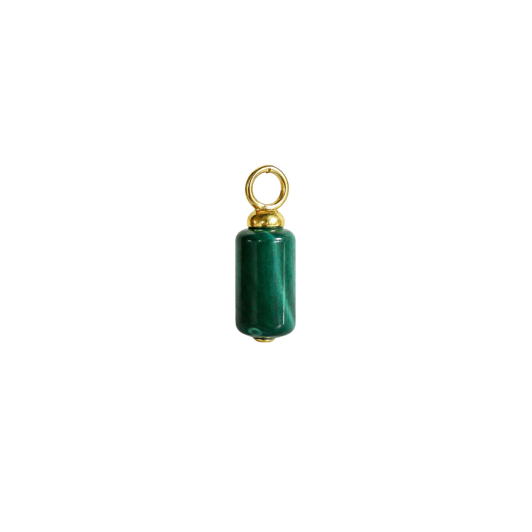 Green Prehnite Tube Charm Necklace Charm Shiver and Duke 