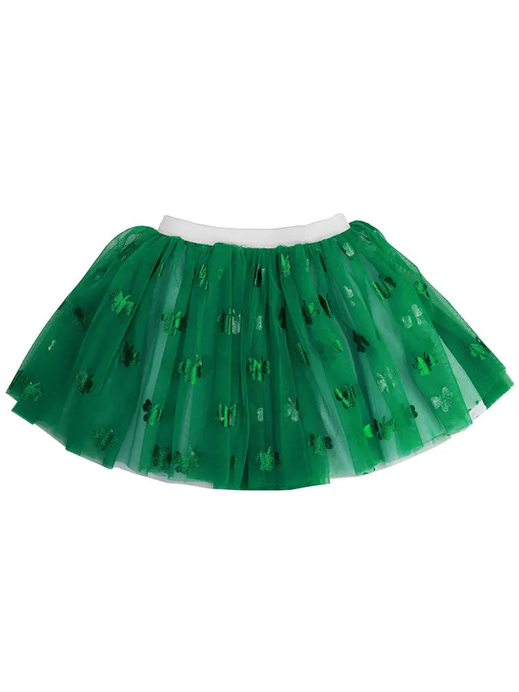 Green Shamrock Tutu Girl Skirt Sparkle Sisters 