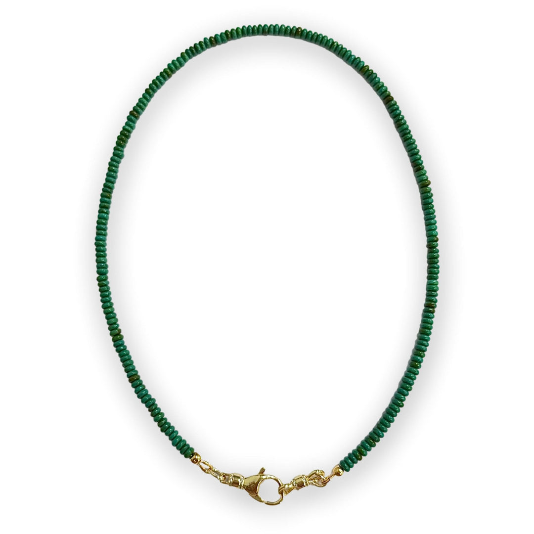 Green Turquoise Beaded Necklace Womens Necklace Shiver and Duke 