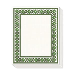 Green Verdigris Fiore Border Stack Pad Notebooks & Notepads Rosanne Beck 