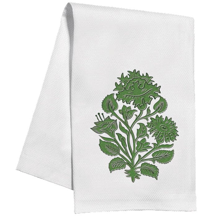 Green Vintage Lily Kitchen Towel Kitchen Towel Rosanne Beck 