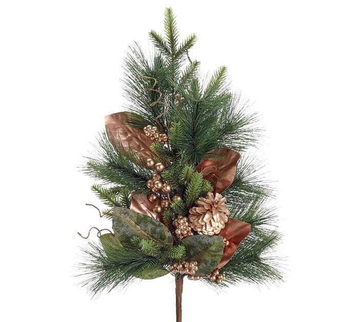 Greenery Spray With Copper Leaves Christmas Decor Burton and Burton 