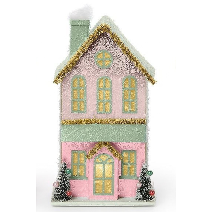 Hand Crafted Light-Up House - Christmas
