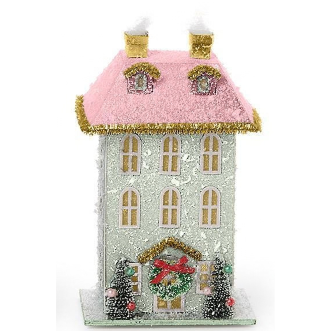 Hand Crafted Light-Up House - Christmas