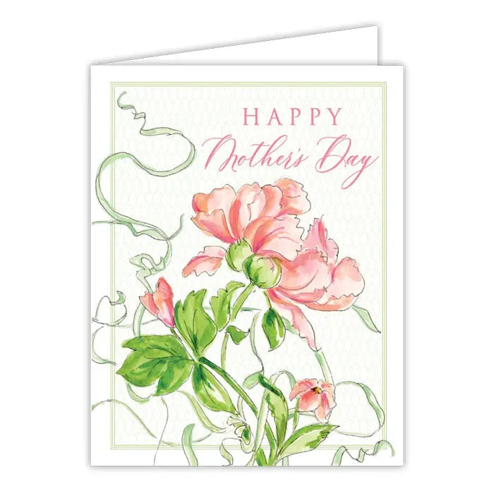 Greeting Card - Happy Mother's Day Blush Flowers Gift Tags & Labels Rosanne Beck 