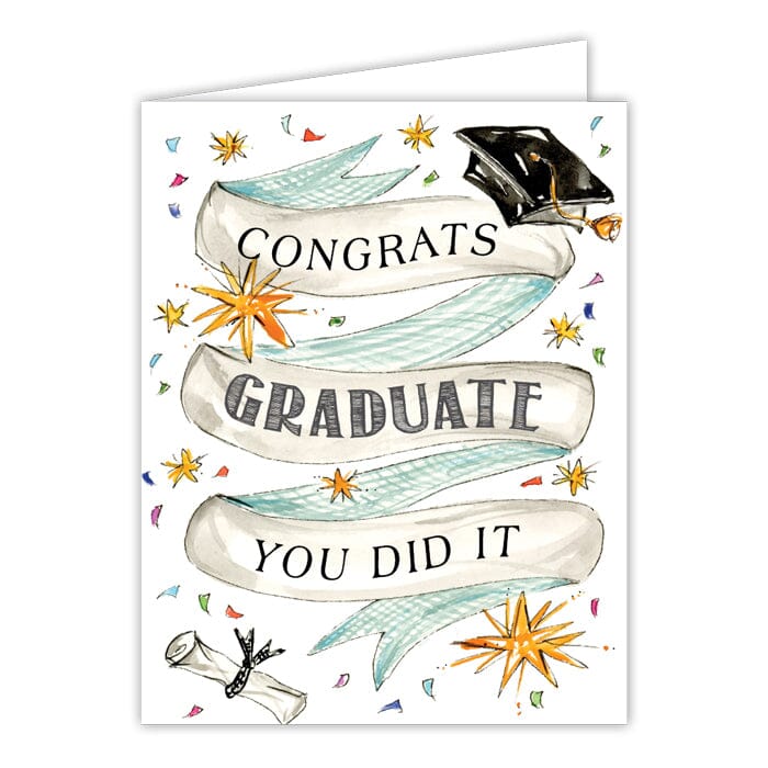 Greeting Cards Gift Card Rosanne Beck Congrats Graduate You Did It 