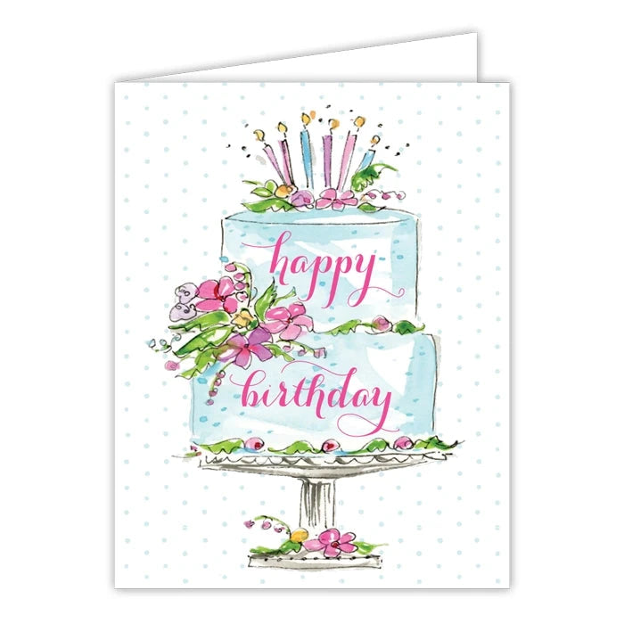 Greeting Cards Gift Card Rosanne Beck Handpainted Birthday Cake 