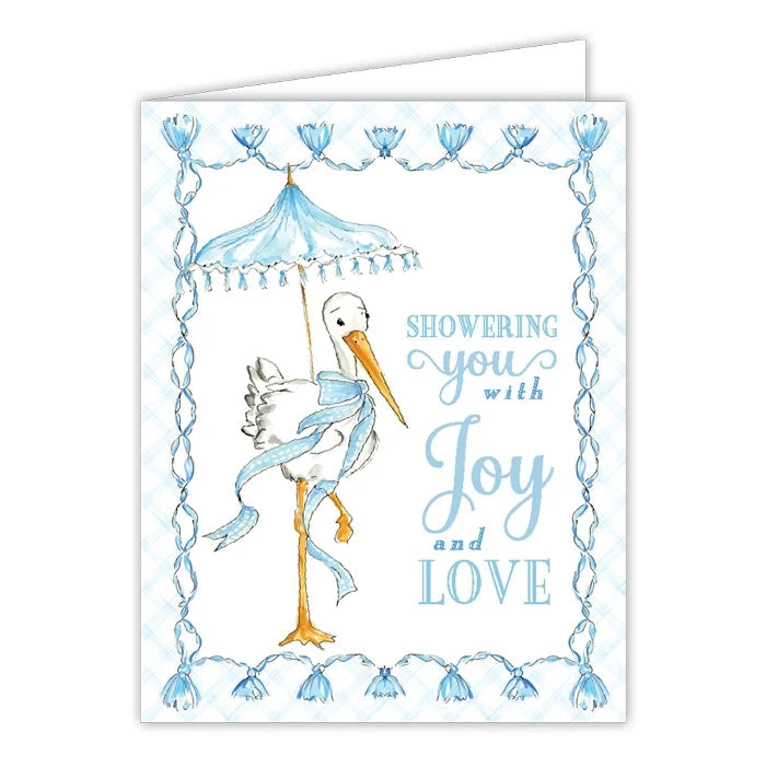 Greeting Cards Gift Card Rosanne Beck Showering You with Joy and Love Blue Stork 