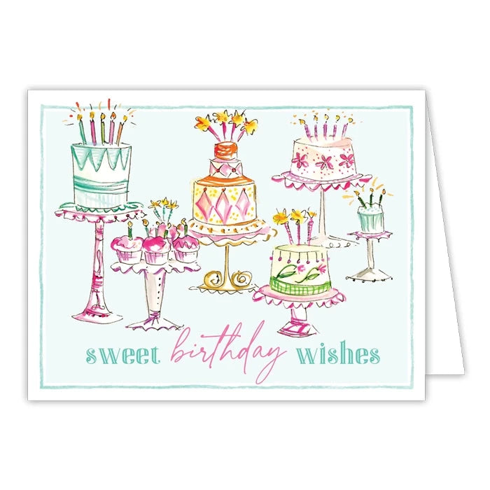 Greeting Cards Gift Card Rosanne Beck Sweet Birthday Wishes Multi Cakes 