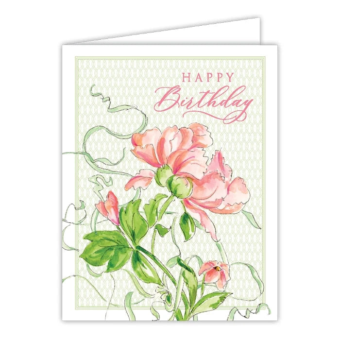 Greeting Cards Gift Card Rosanne Beck Thinking of You Coral Flowers 