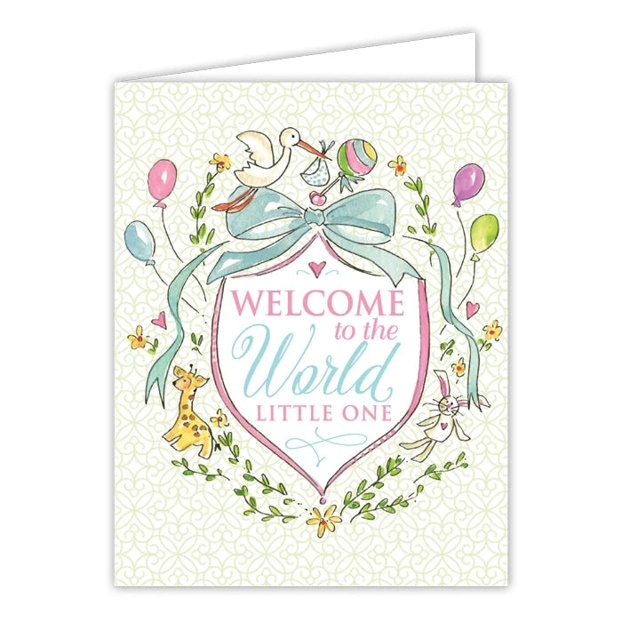 Greeting Cards Gift Card Rosanne Beck Welcome To the World Little One Icon Crest 