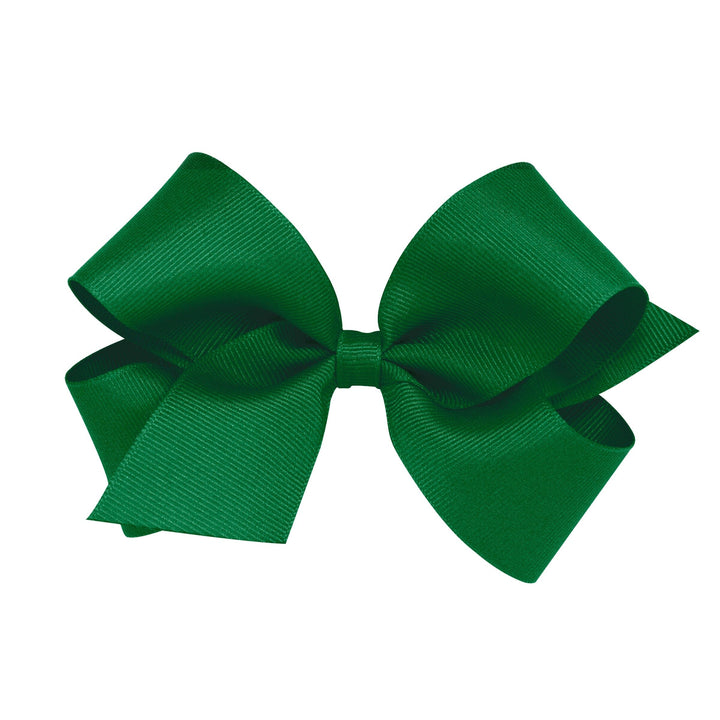 Grosgrain Hair Bow - Medium Hair Bow WeeOnes Forest Green 