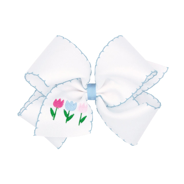 Grosgrain Tulips Bows Hair Bow WeeOnes King 