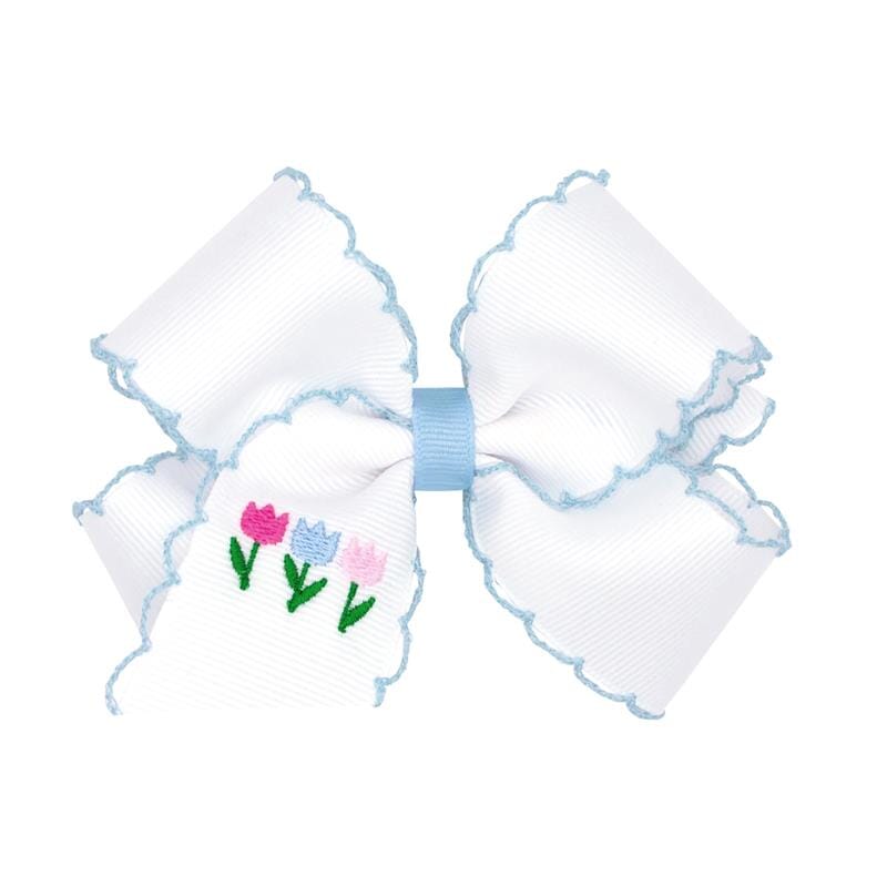 Grosgrain Tulips Bows Hair Bow WeeOnes Medium 