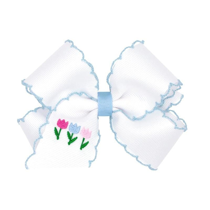 Grosgrain Tulips Bows Hair Bow WeeOnes Medium 