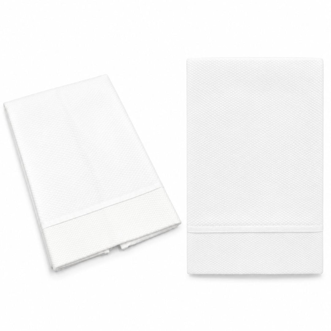 Guest Towel- Cotton Pique/White No Trim Kitchen Towel The Royalty Collection 