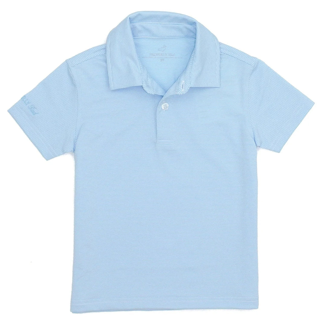 Gulfport Polo Powder Blue Stripe Boy Shirt Properly Tied 