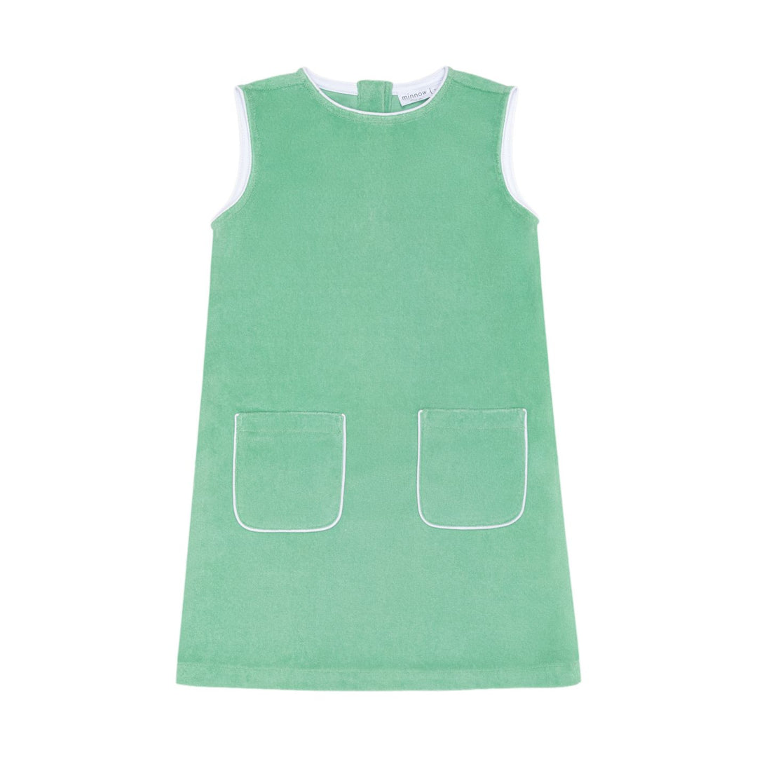 Gustavia Green French Terry Dress Girl Dress Minnow 