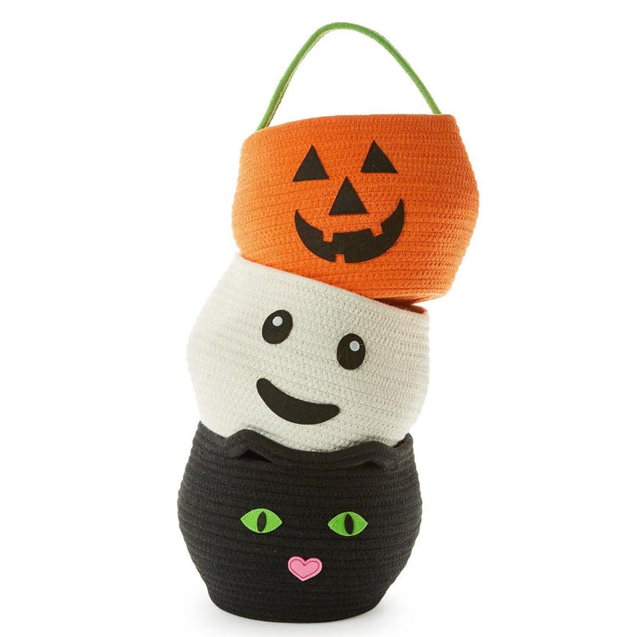 Halloween Cotton Rope Basket Halloween Bag Two's Company 