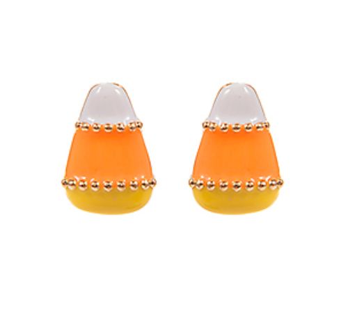 Halloween Earrings - Candy Corn Womens Earrings Golden Stella 