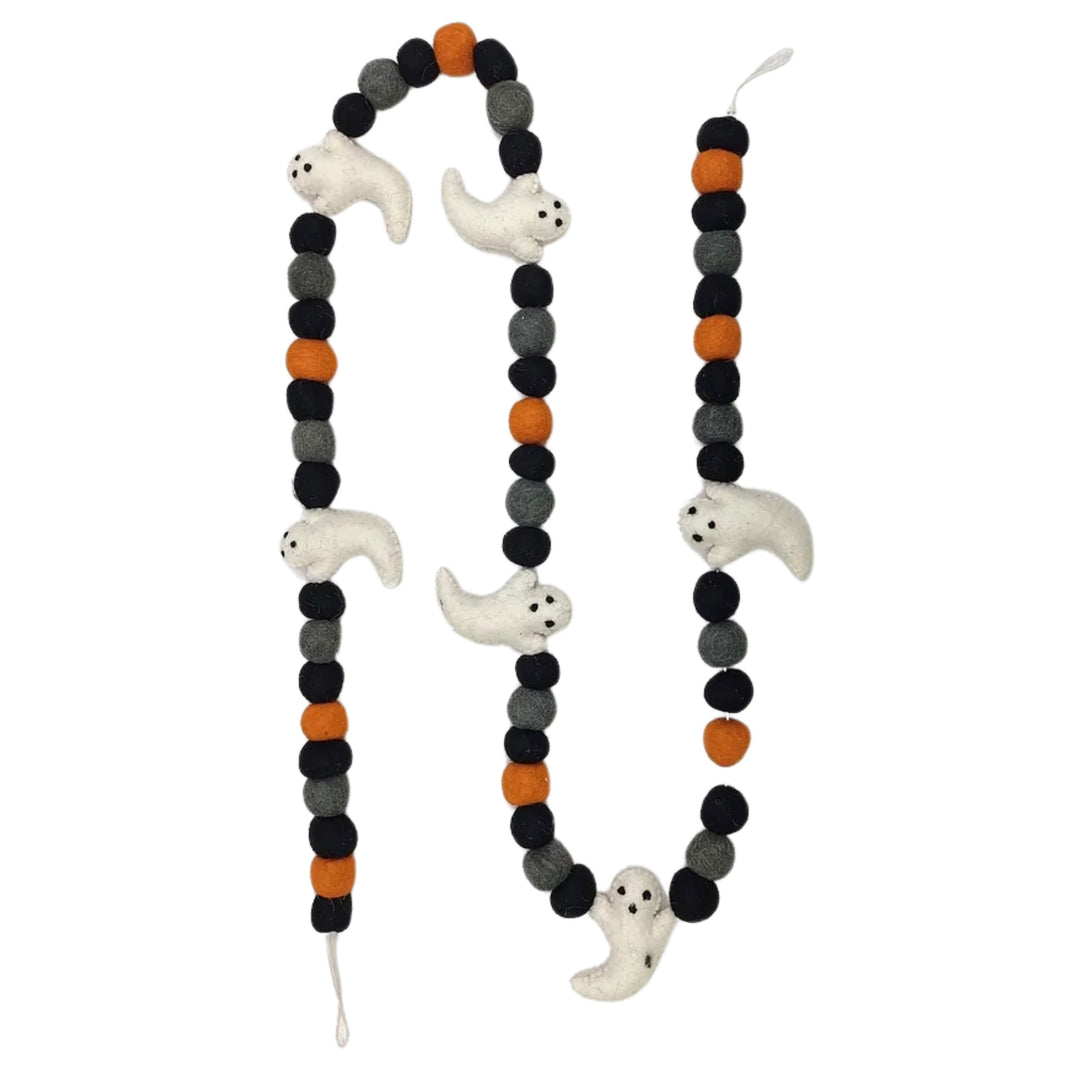 Halloween Felt Garland Halloween Decor 180 Degrees Ghosts 