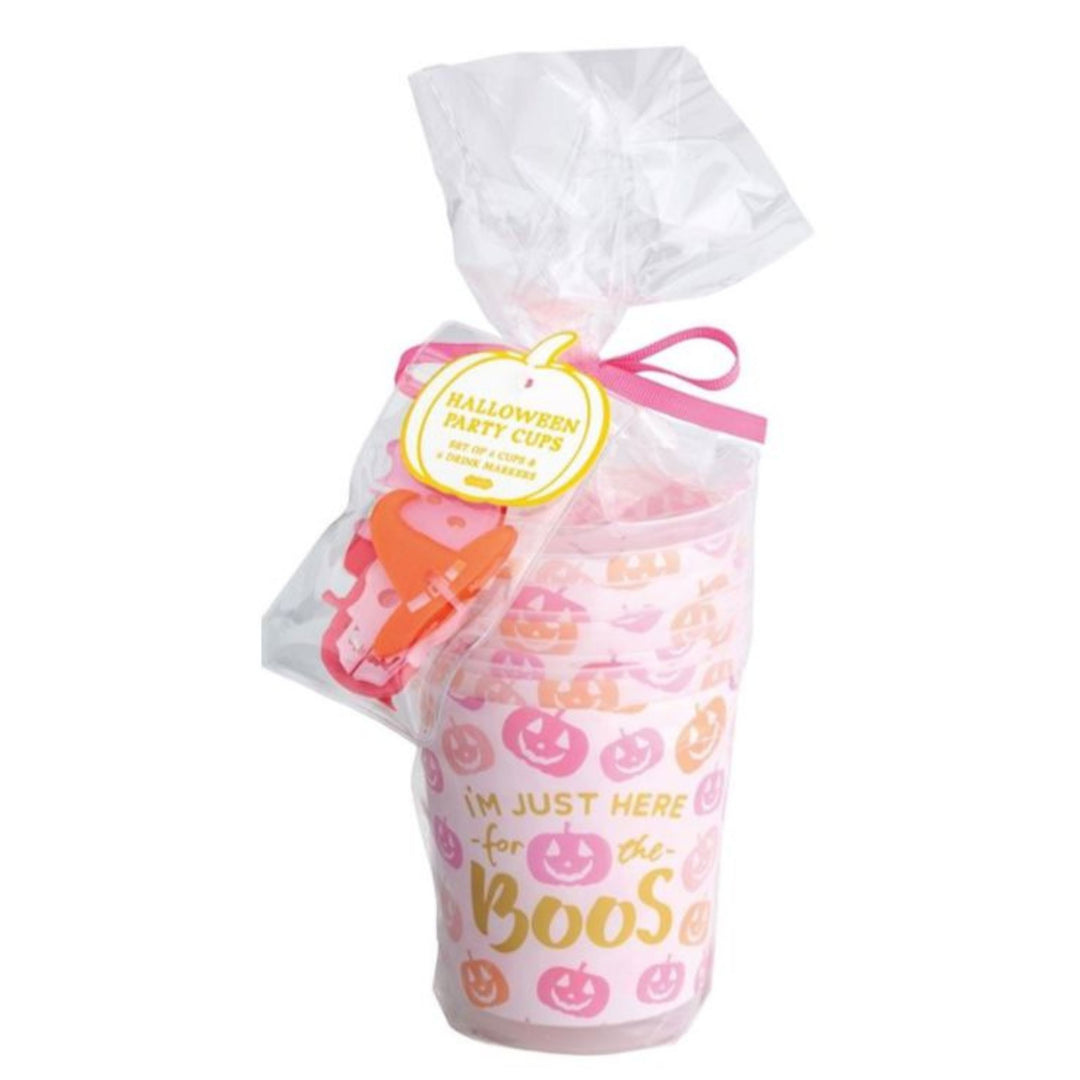 Halloween Party Cup Sets Drinkware MudPie I'm Just Here for the Boos 