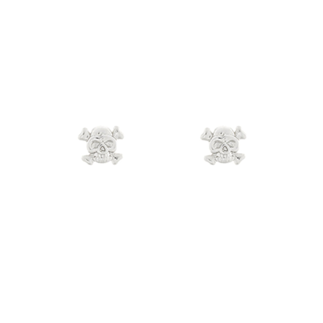 Halloween Skeleton Studs - Silver Womens Earrings Golden Stella 