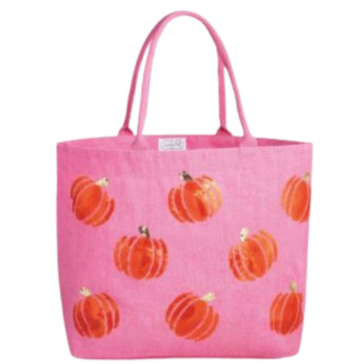 Halloween Sparkle Totes Tote MudPie Pink Pumpkins 