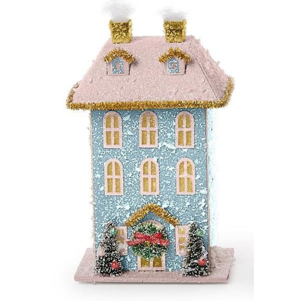 Hand Crafted Light-Up House - Christmas Easter Decorations Two's Company 