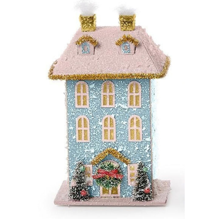 Hand Crafted Light-Up House - Christmas Easter Decorations Two's Company 
