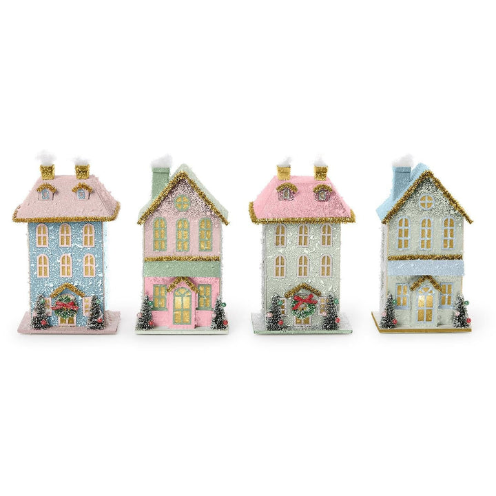 Hand Crafted Light-Up House - Christmas Easter Decorations Two's Company 