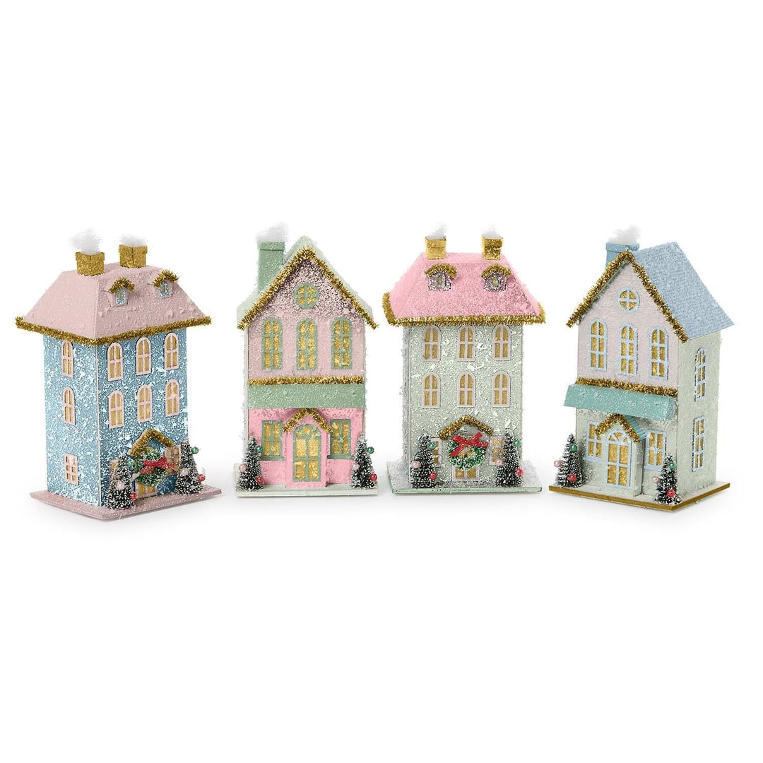 Hand Crafted Light-Up House - Christmas Easter Decorations Two's Company 