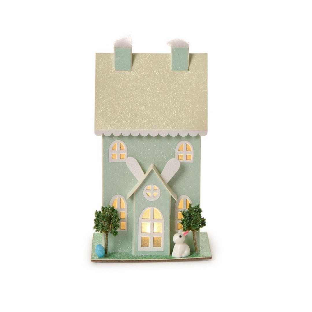 Hand Crafted Light-Up House Easter Decorations Two's Company 