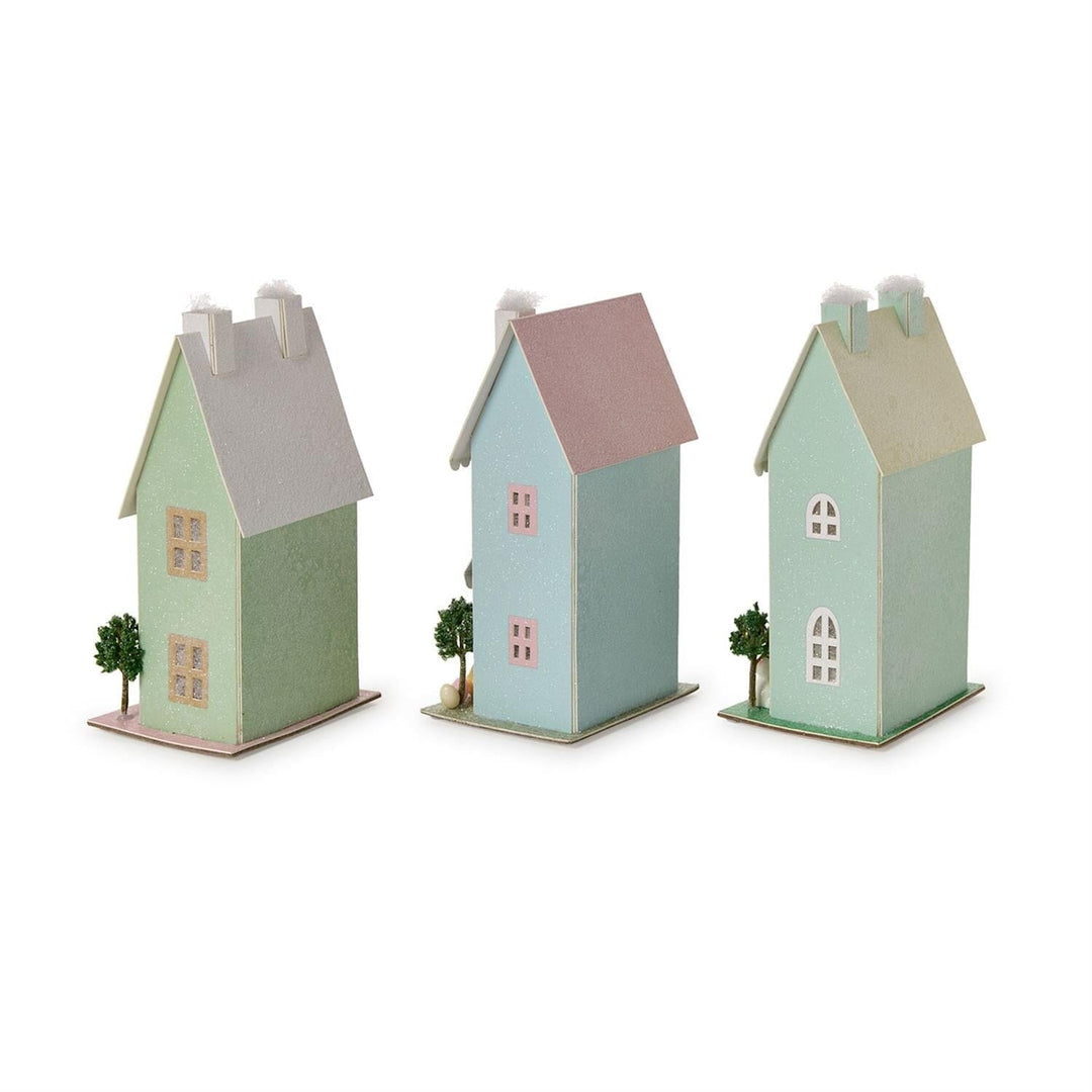 Hand Crafted Light-Up House Easter Decorations Two's Company 