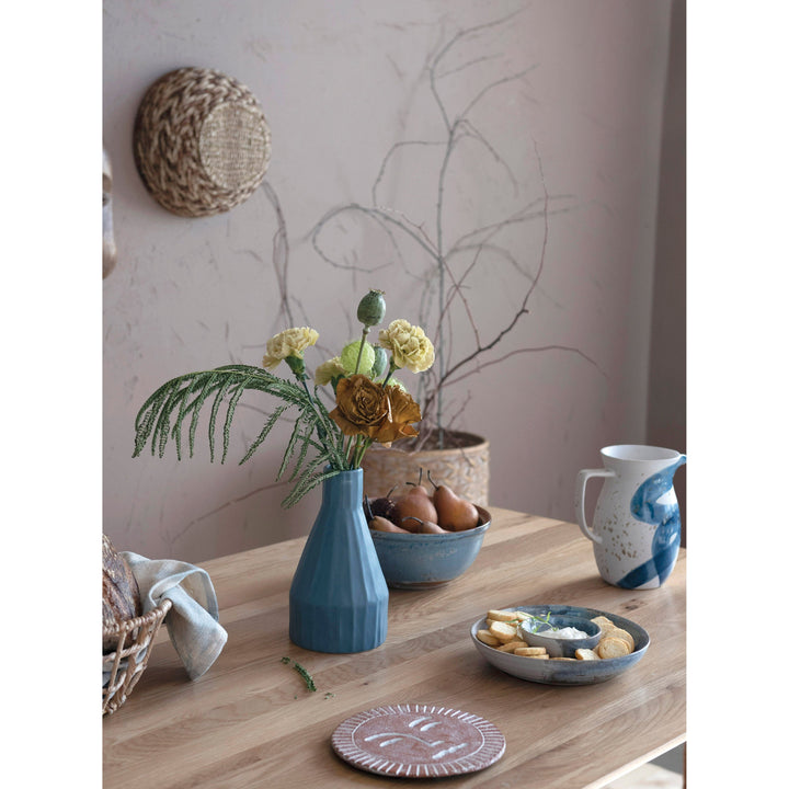 Hand-Painted Stoneware Chip and Dip Serving Piece Creative Co-Op - Bloomingville 