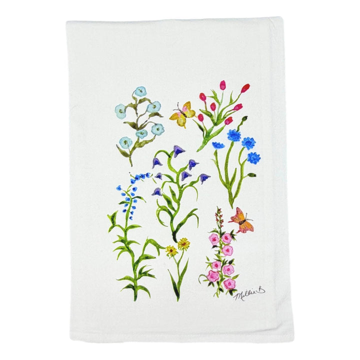Hand Printed Kitchen Flour Sack Towels Kitchen Towel Low Country Linens Garden Party 