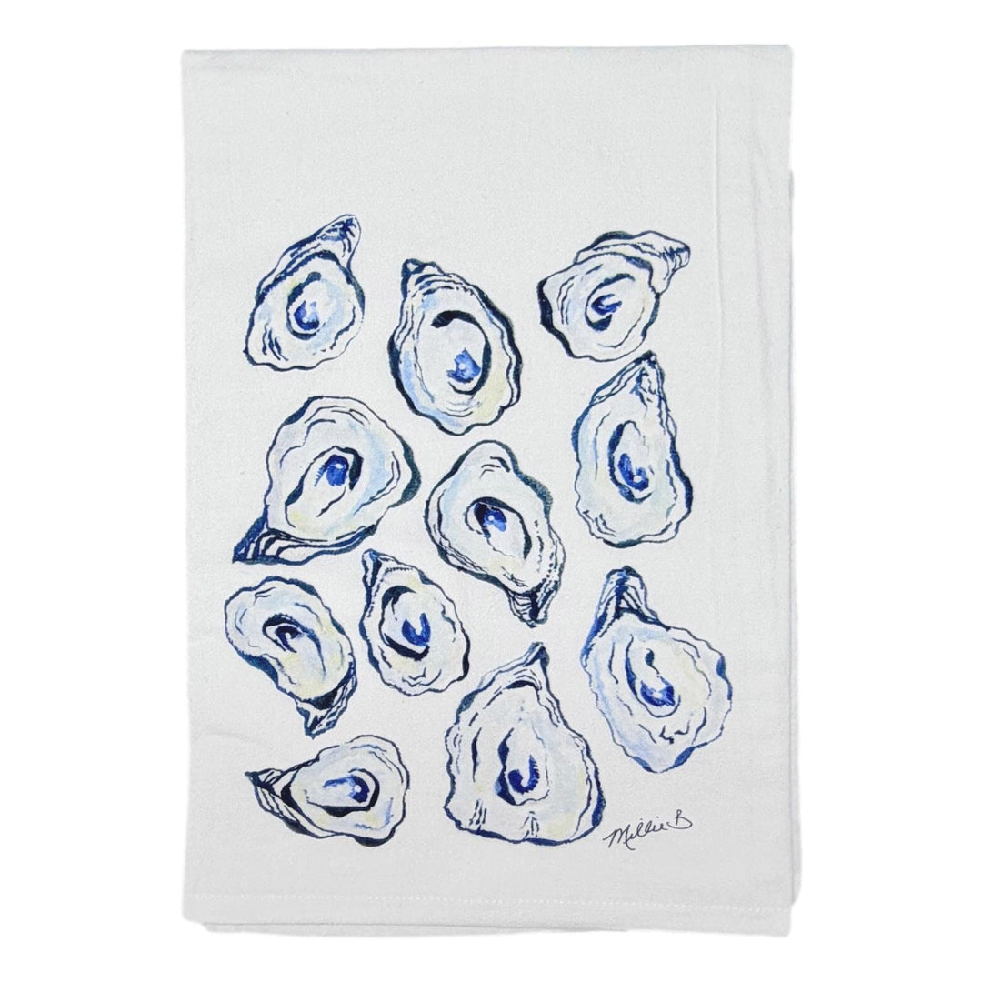 Hand Printed Kitchen Flour Sack Towels Kitchen Towel Low Country Linens Oyster Life 