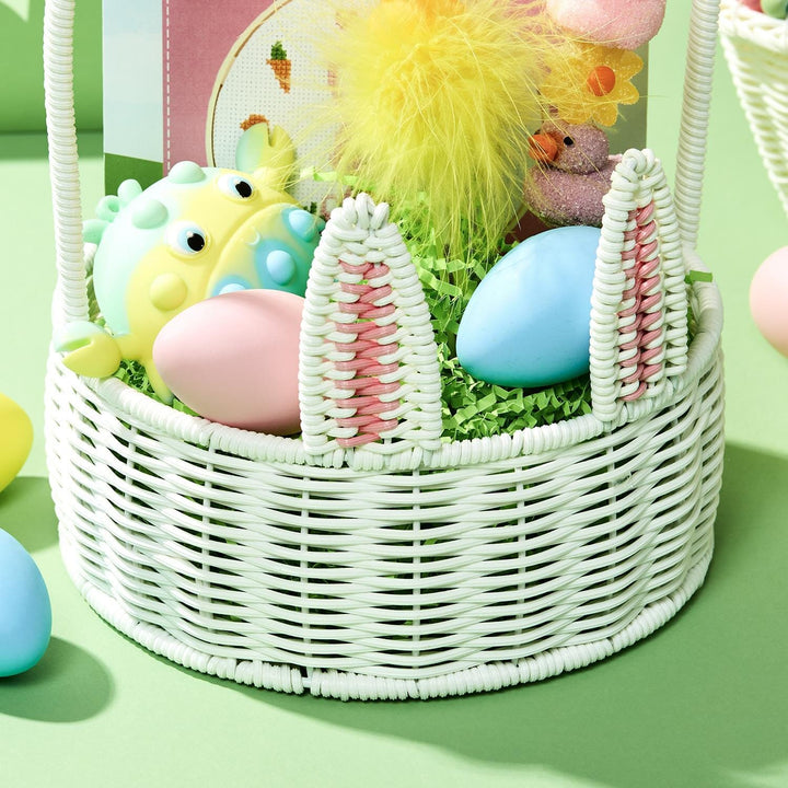 Hand-Woven Faux Wicker Easter Baskets Easter Basket Two's Company 