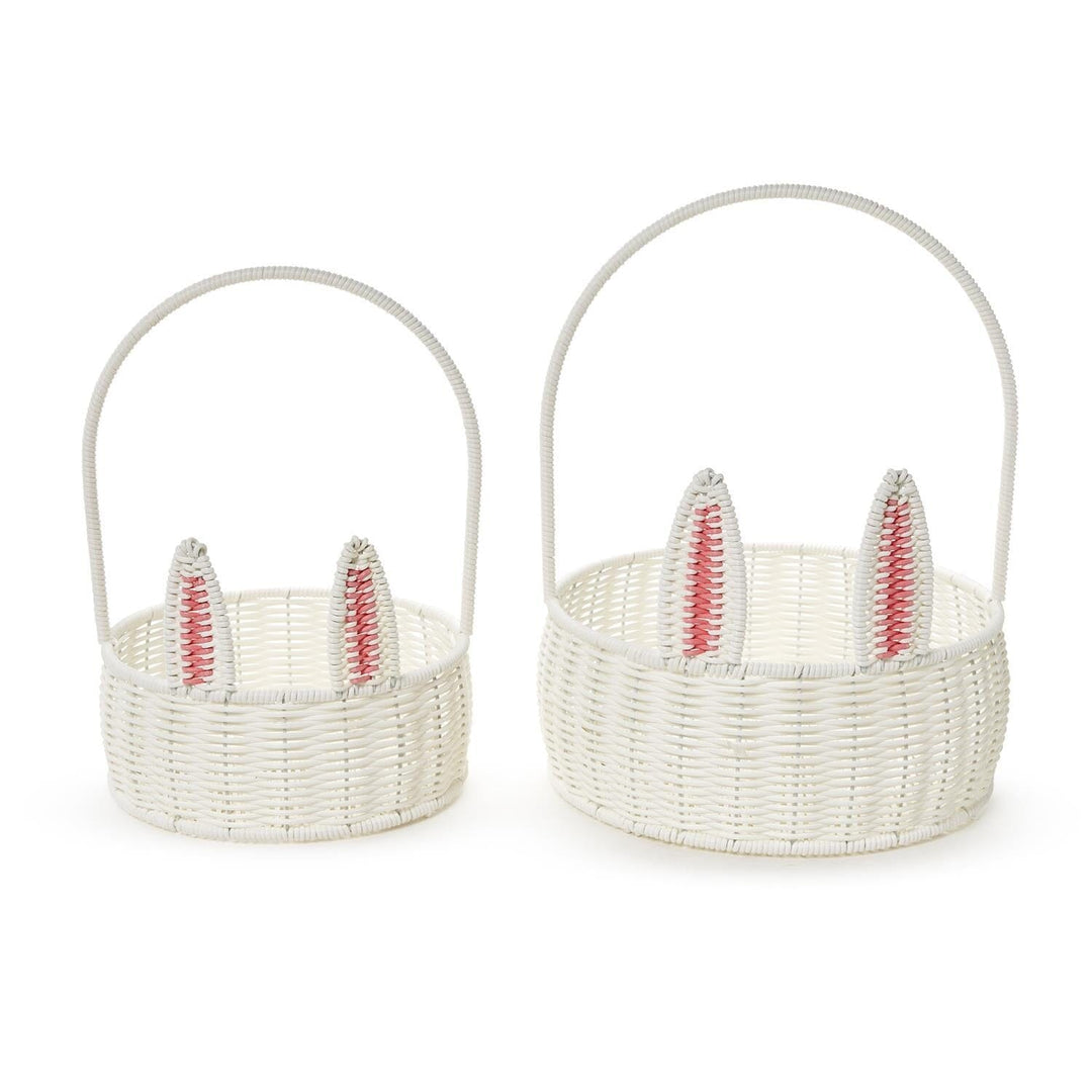 Hand-Woven Faux Wicker Easter Baskets Easter Basket Two's Company 