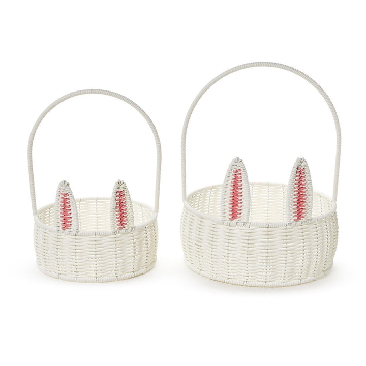 Hand-Woven Faux Wicker Easter Baskets Easter Basket Two's Company 
