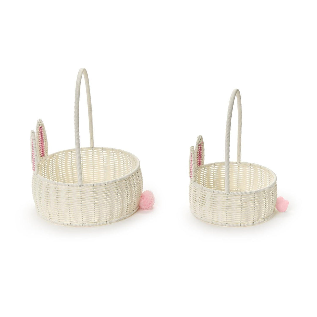 Hand-Woven Faux Wicker Easter Baskets Easter Basket Two's Company 