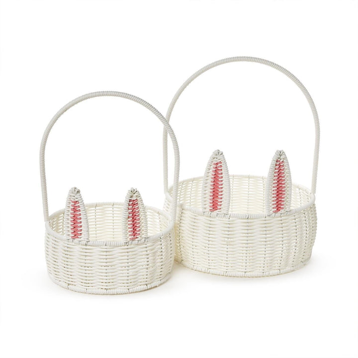 Hand-Woven Faux Wicker Easter Baskets Easter Basket Two's Company 