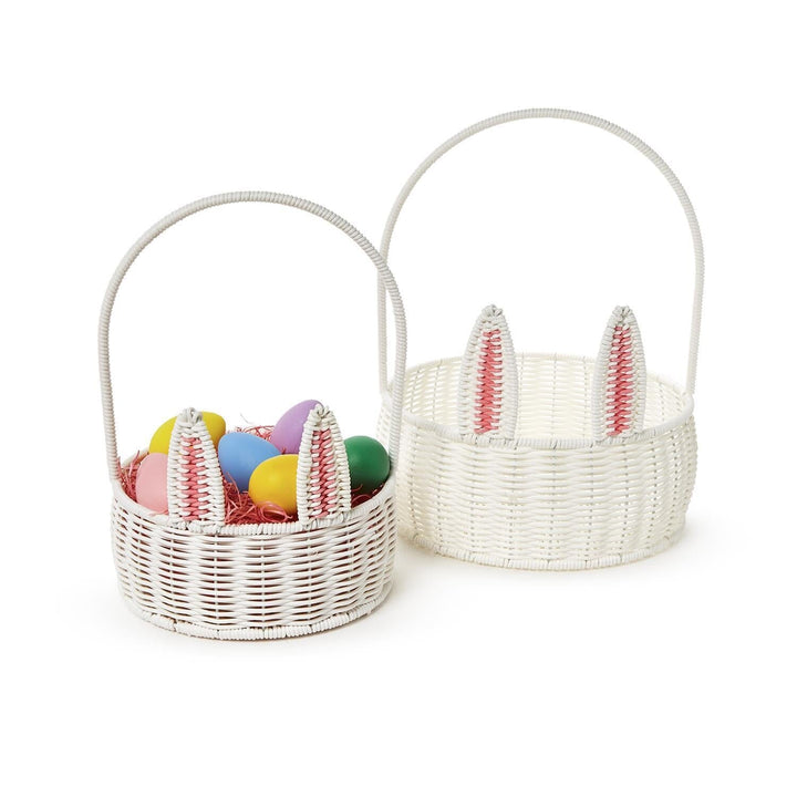 Hand-Woven Faux Wicker Easter Baskets Easter Basket Two's Company 