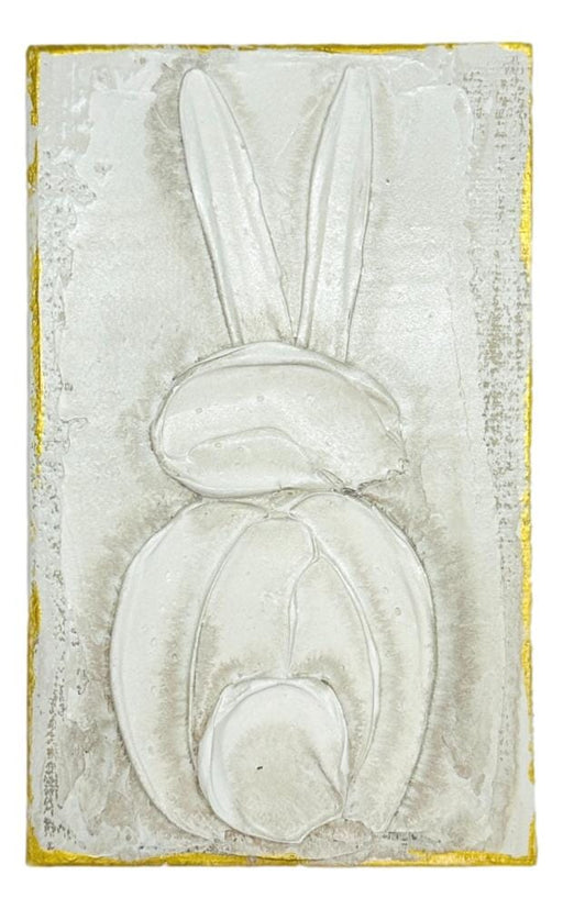 Handpainted Bunny Block - 6 x 9 Home Decor Art by Susan 