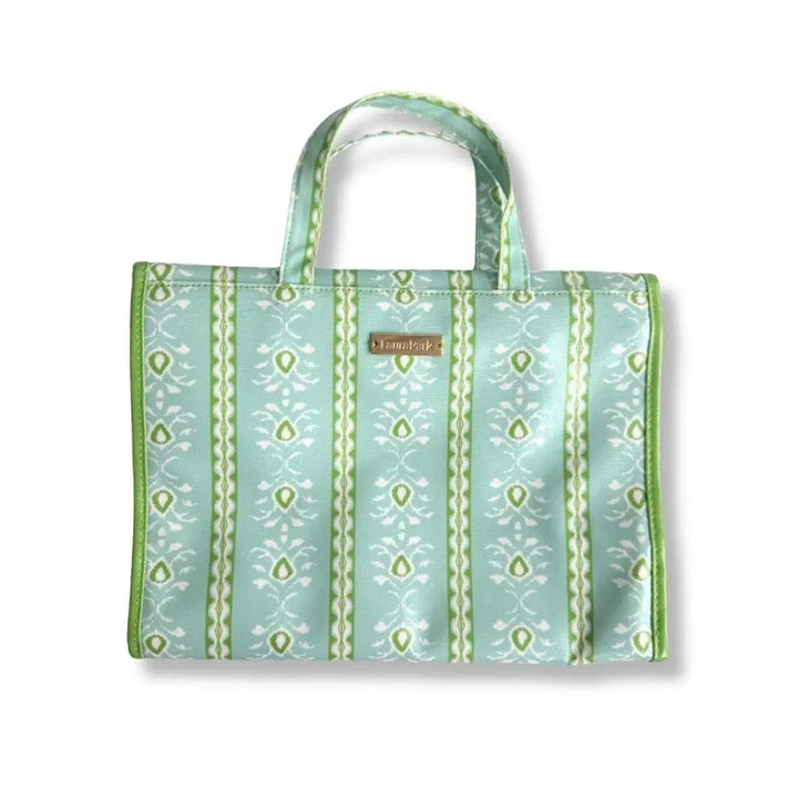 Hanging Travel Case - Rosemary Stripe Blue Cosmetic/Accessories Bags Laura Park Design 