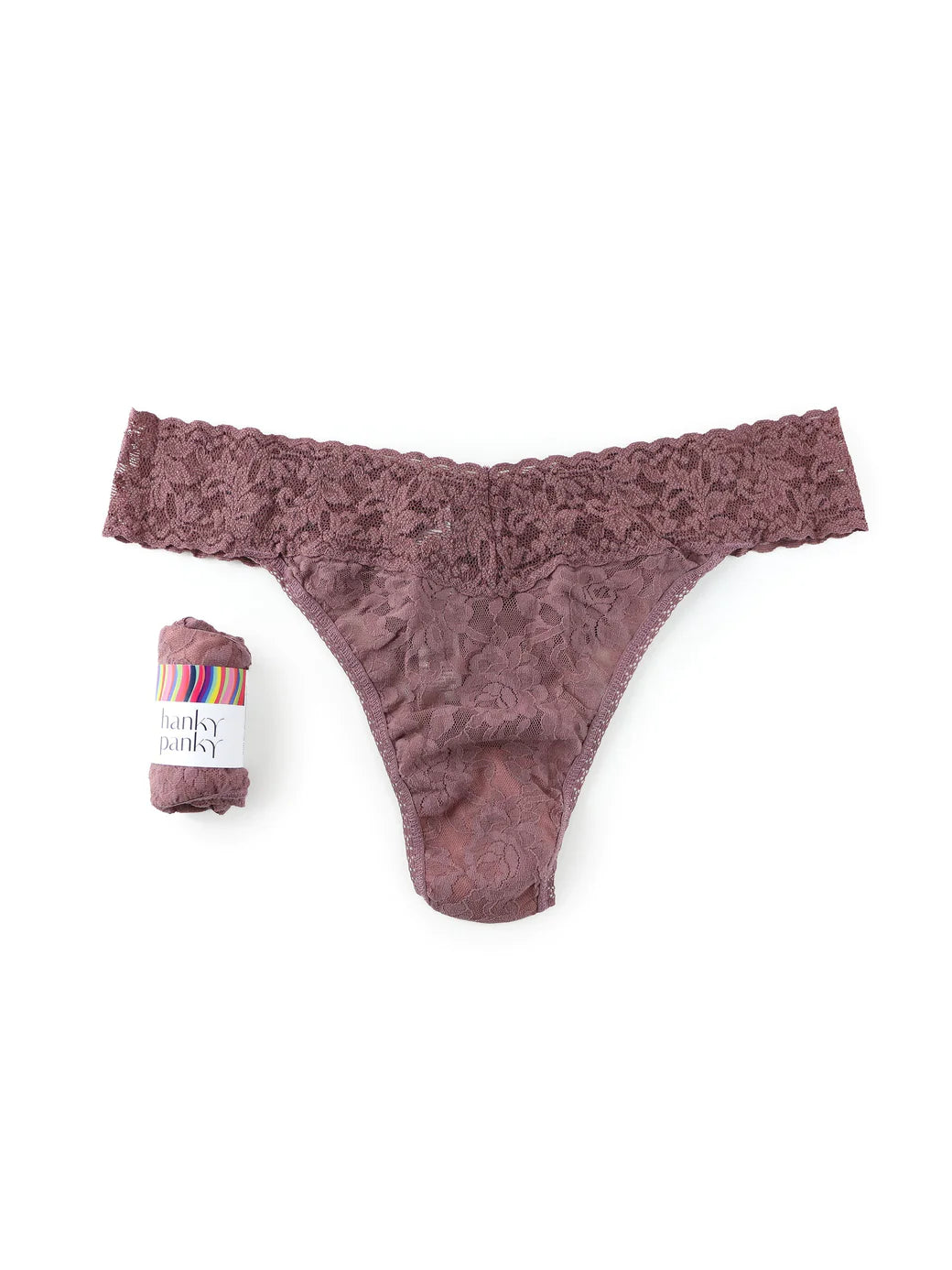 Hanky Panky Original Thong Under Garment Hanky Panky Artichoke Heart Purple 