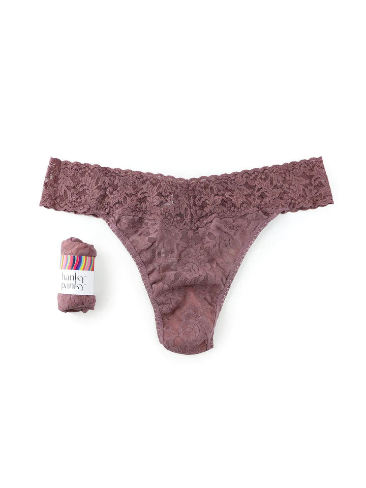 Hanky Panky Original Thong Under Garment Hanky Panky Artichoke Heart Purple 