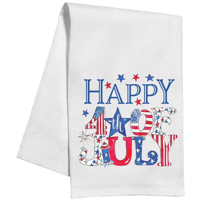 Happy 4th of July Kitchen Towel Kitchen Towel Rosanne Beck 